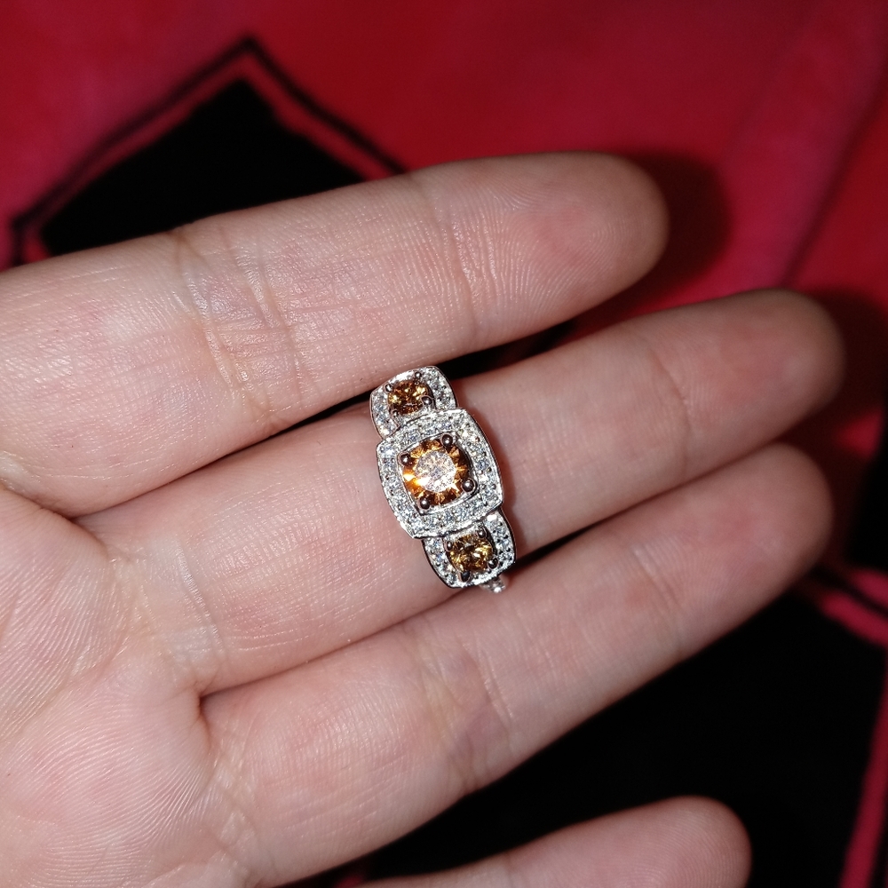 Sterling Silver Chocolate CZ Ring - Picture 12 of 13